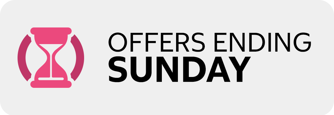 Offers ending Sunday.