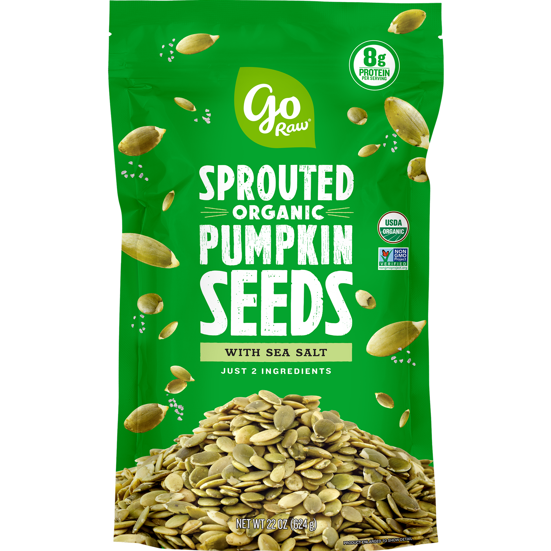 **Go Raw** Pumpkin Seeds, Sprouted Organic, Sea Salt, 22 oz