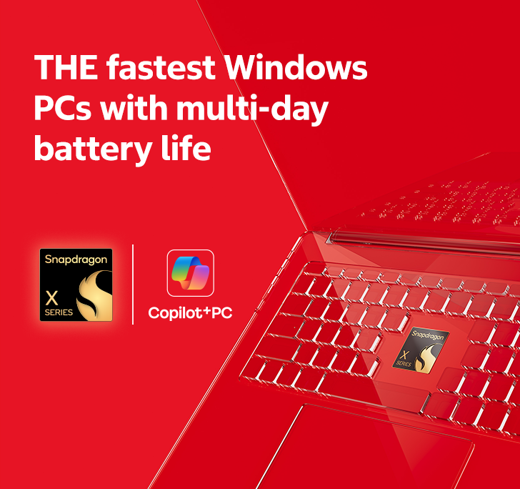 The fastest Windows PCs with multi-day battery life. See performance claim details