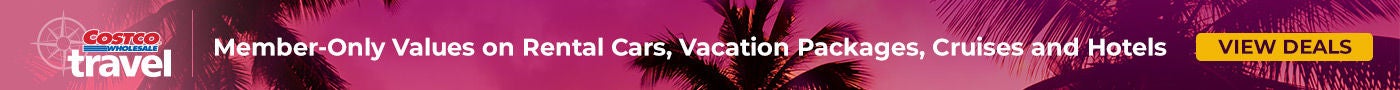 "Costco" travel member-only on rental cars, vacation packages, cruises and hotels. view deals.