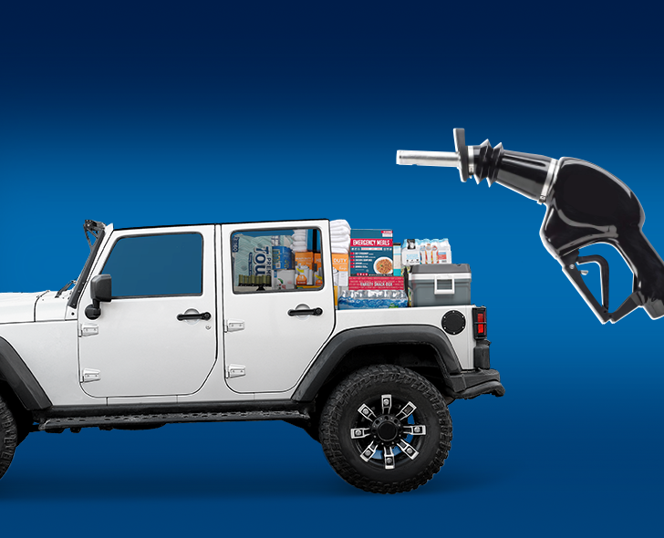 Gasoline Pump and Jeep