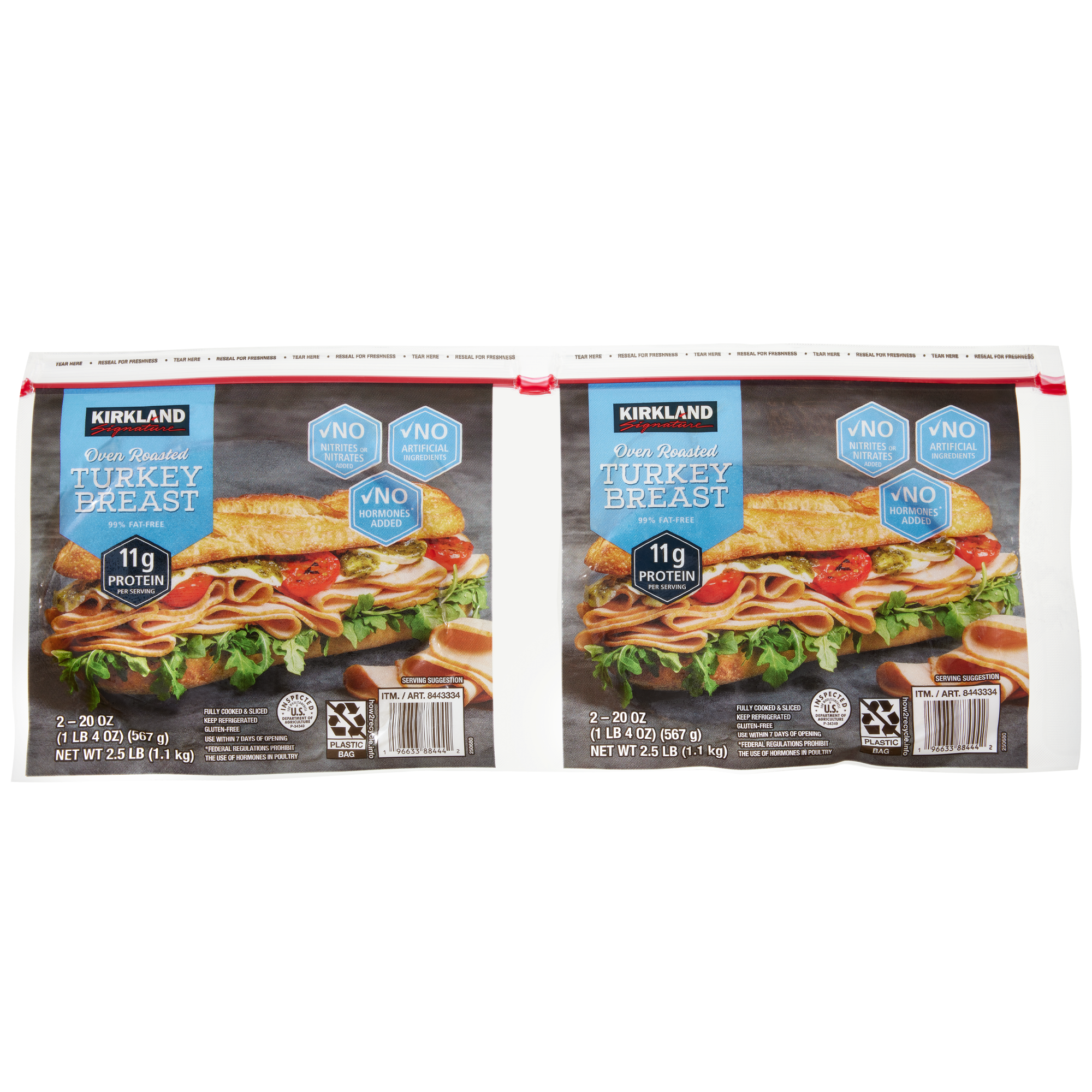 Kirkland Signature Oven Roasted Sliced Turkey Breast