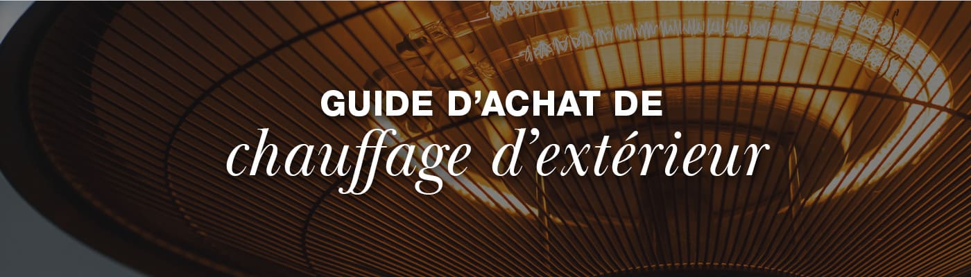 Guide d'achat de chauffage d'extérieur. Vue du dessous du radiateur extérieur