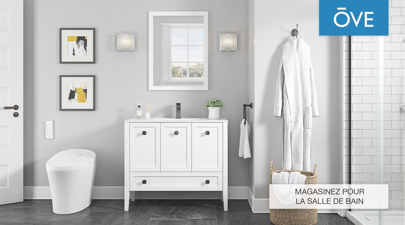 Ove. Magasinez pour la salle de bain.