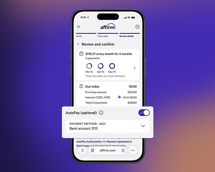 Screenshot showing how to turn on automatic payments