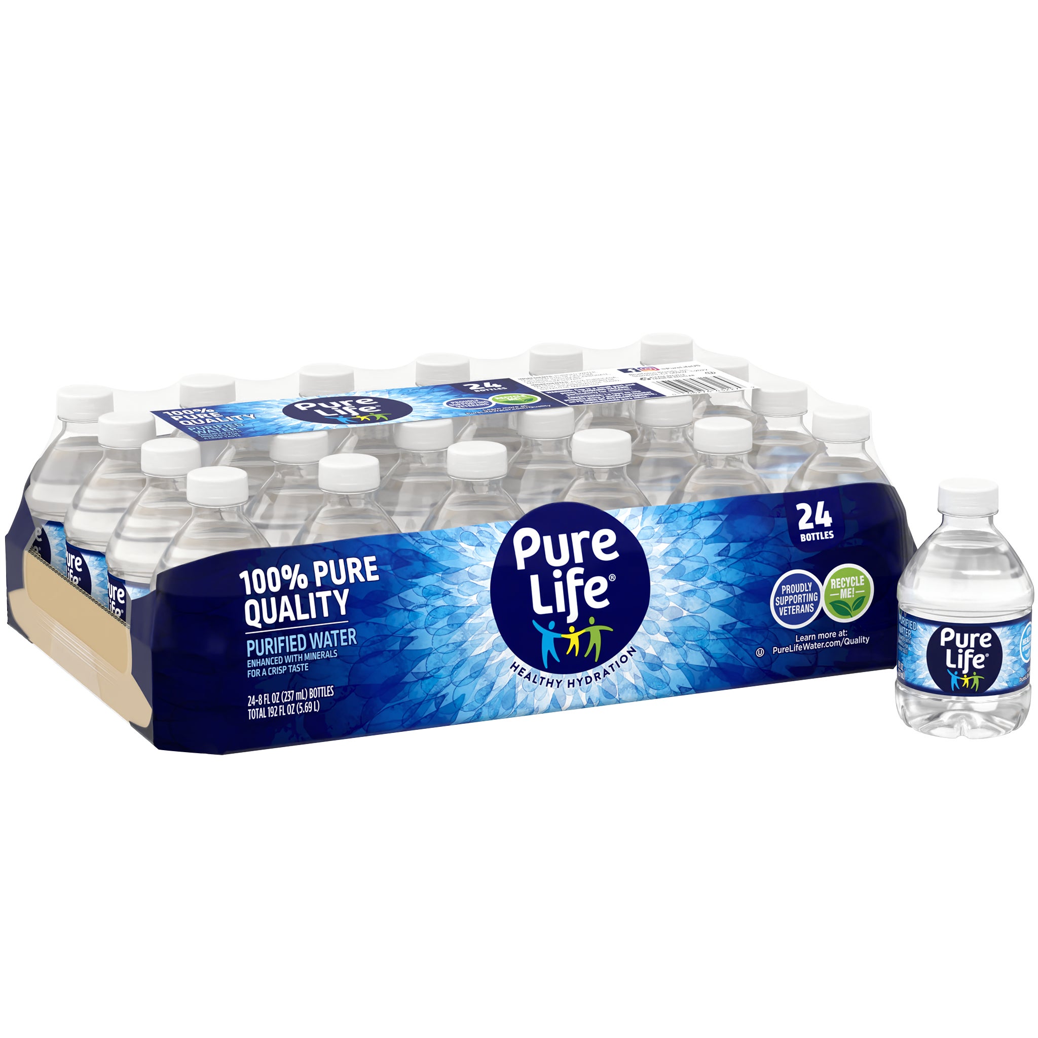 **Pure Life** Purified Water, 8 fl oz, 24 ct