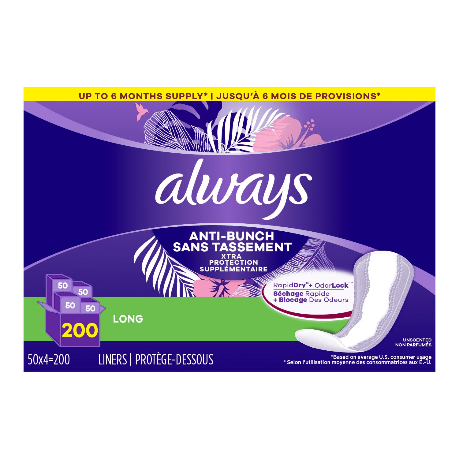 Protège-dessous sans tassement protection supplémentaire de Always