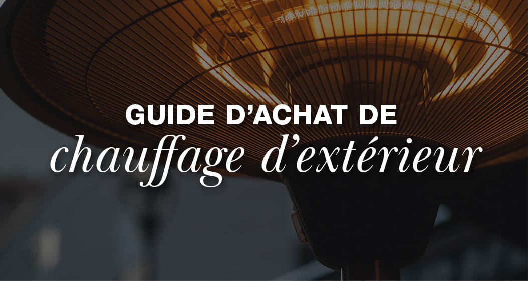 Guide d'achat de chauffage d'extérieur. Vue du dessous du radiateur extérieur