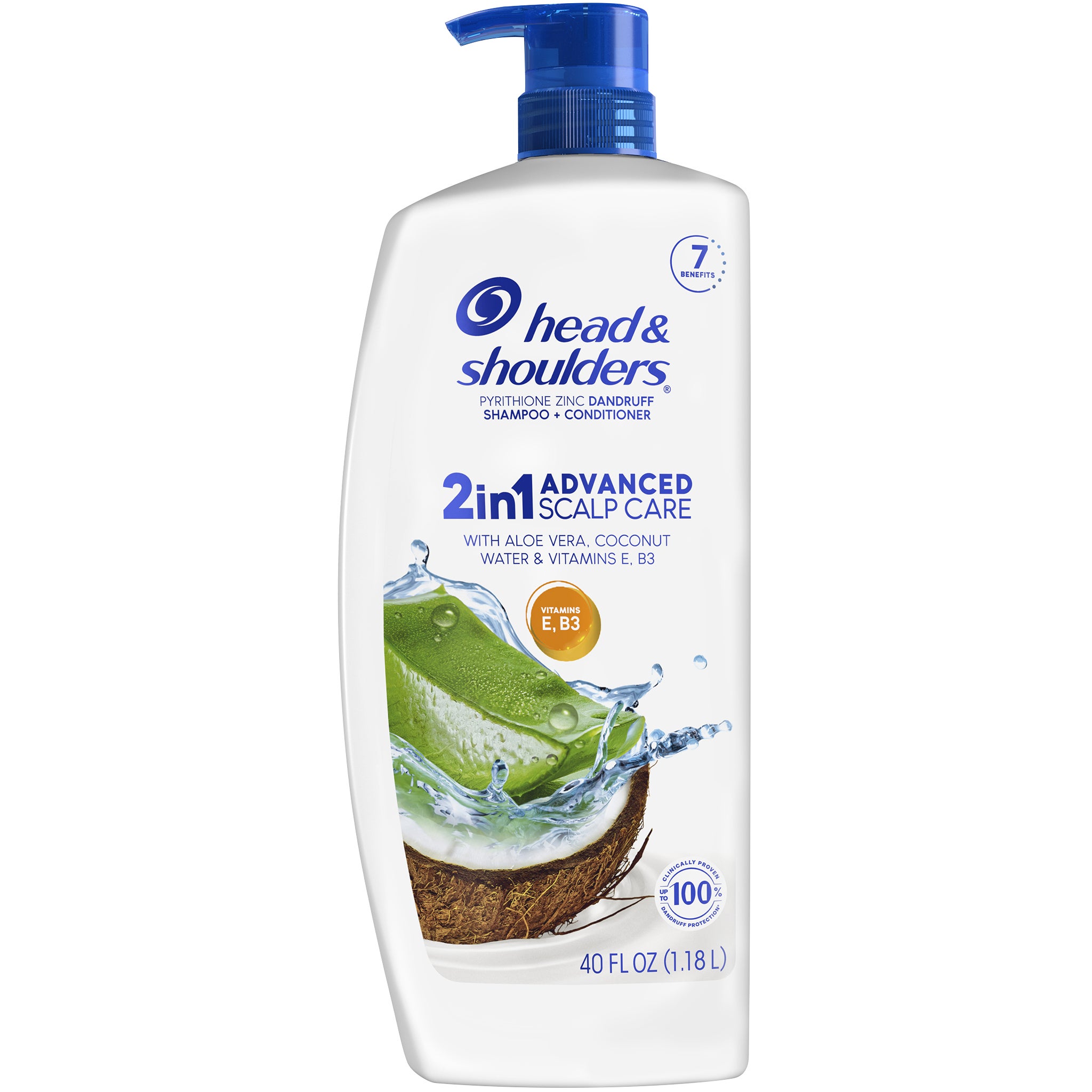 **Head & Shoulders** 2-in-1 Dandruff Shampoo and Conditioner, Advanced Scalp Care, 40 fl oz