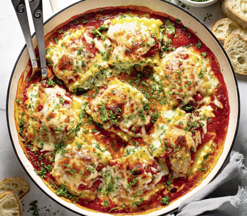 spinach lasagna roll ups