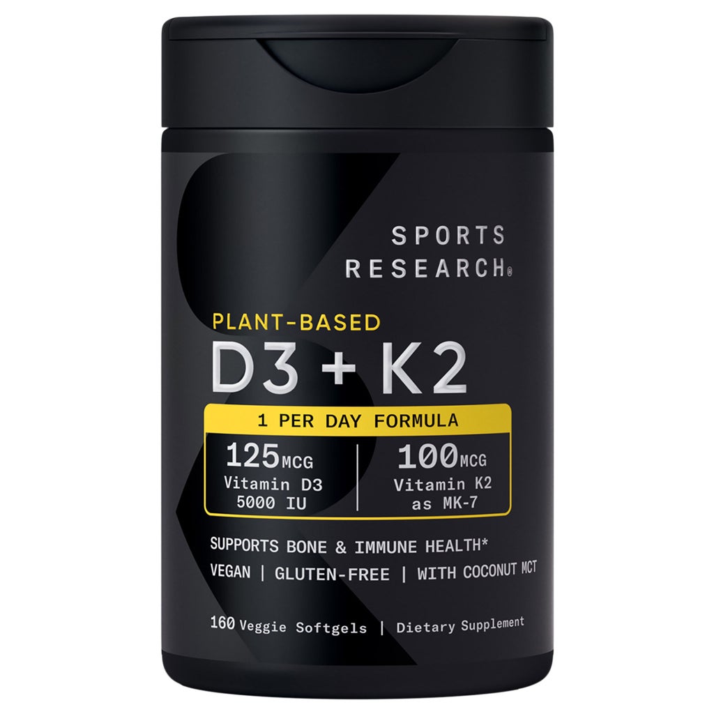 Sports Research D3 plus K2 160 veggie softgels