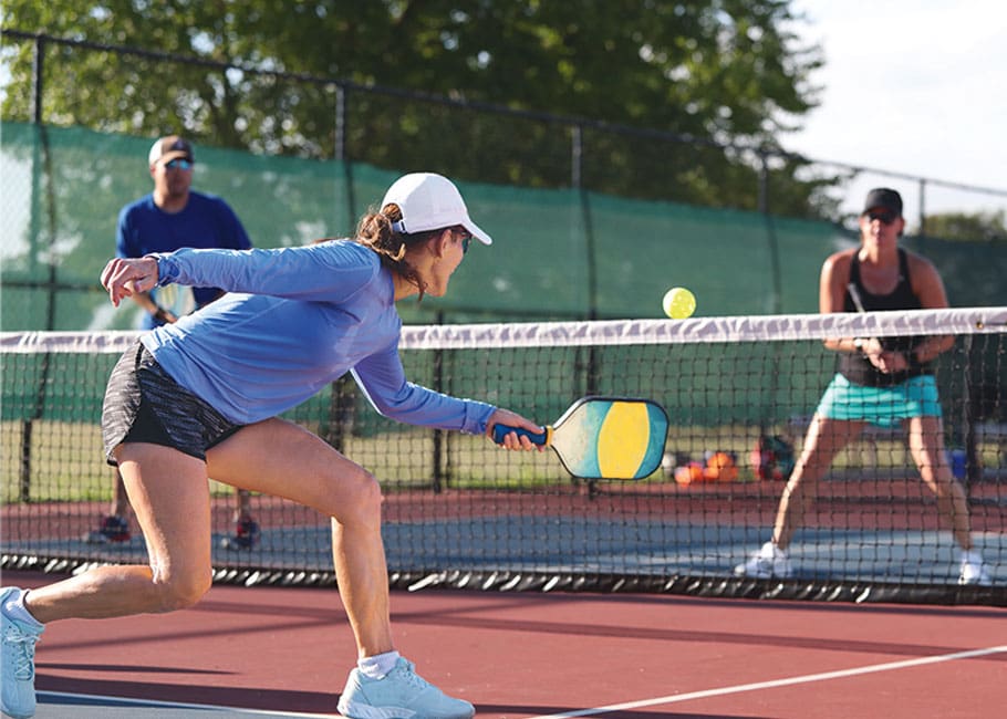 people playing pickleball