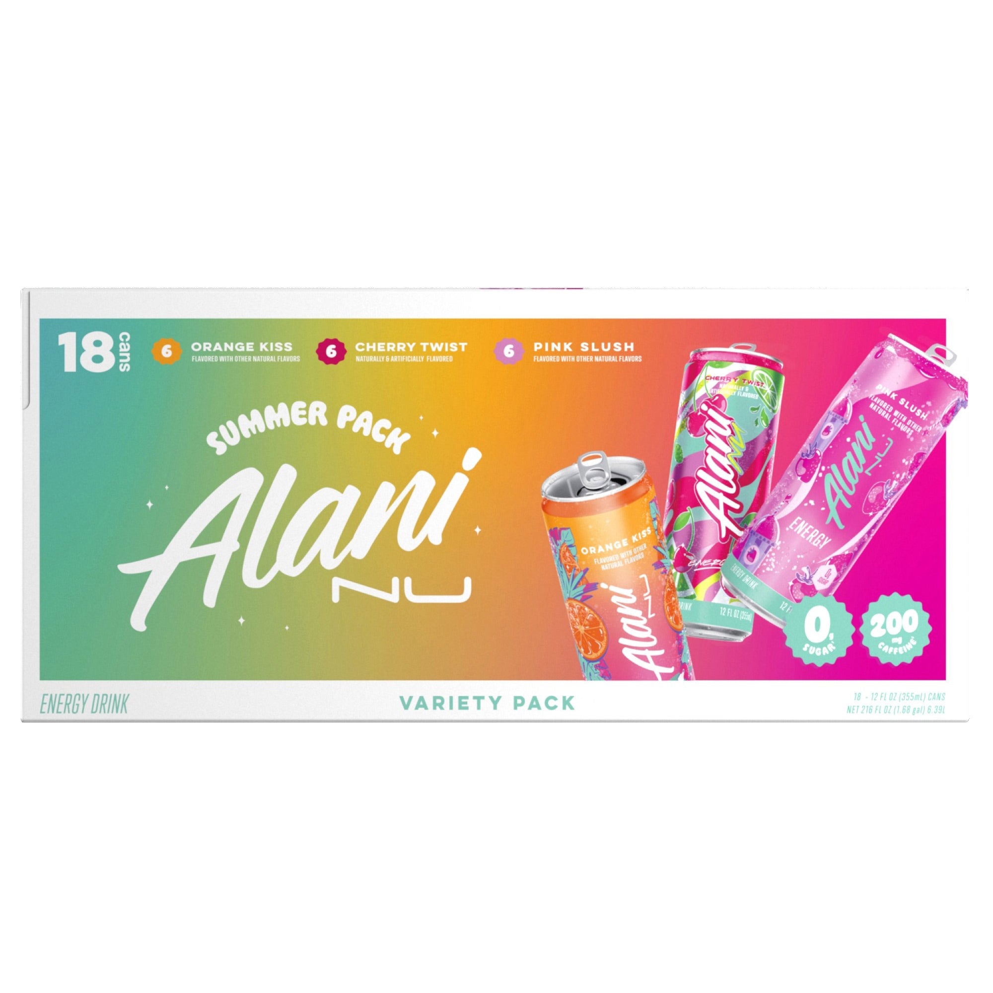 **Alani Nu** Energy Drink, Summer Pack, 12 fl oz, 18 ct