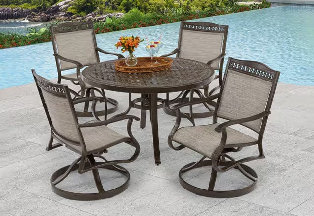 costco portofino umbrella hole patio table Amazon.com: Red Star Traders Comfort 9-Piece Outdoor Dining & Chairs Furniture Set, Laguna Blue : Patio, Lawn & Garden Our replacement comes in a SOLID BEIGE color ONLY Sling Portofino Patio Furniture Costco