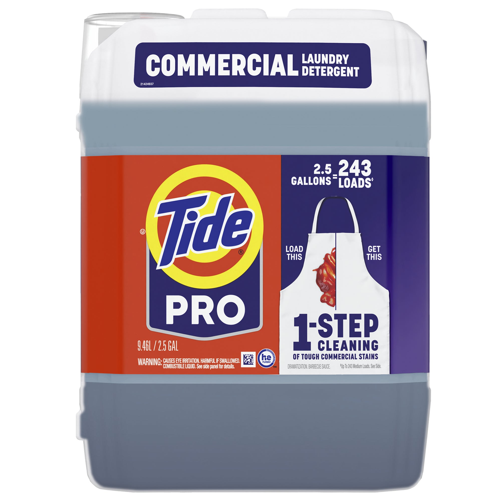 **Tide PRO** Commercial Liquid, Laundry Detergent, 243 Loads, 2.5 gal
