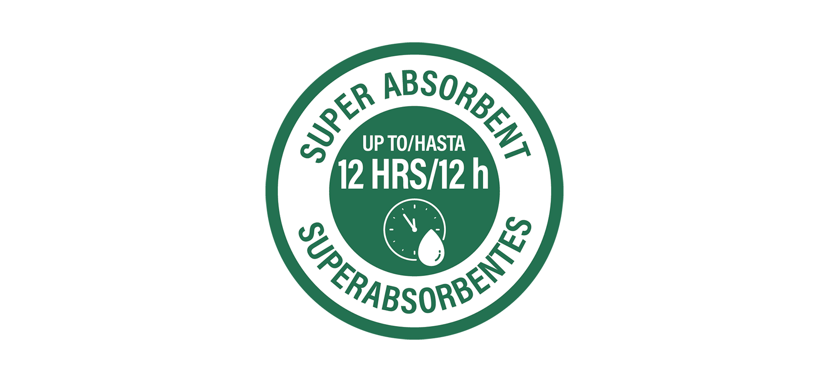 Super Absorbent, Up to 12 Hours