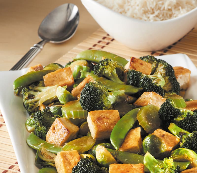 Vegetable Stir-Fry with Tofu or Chicken