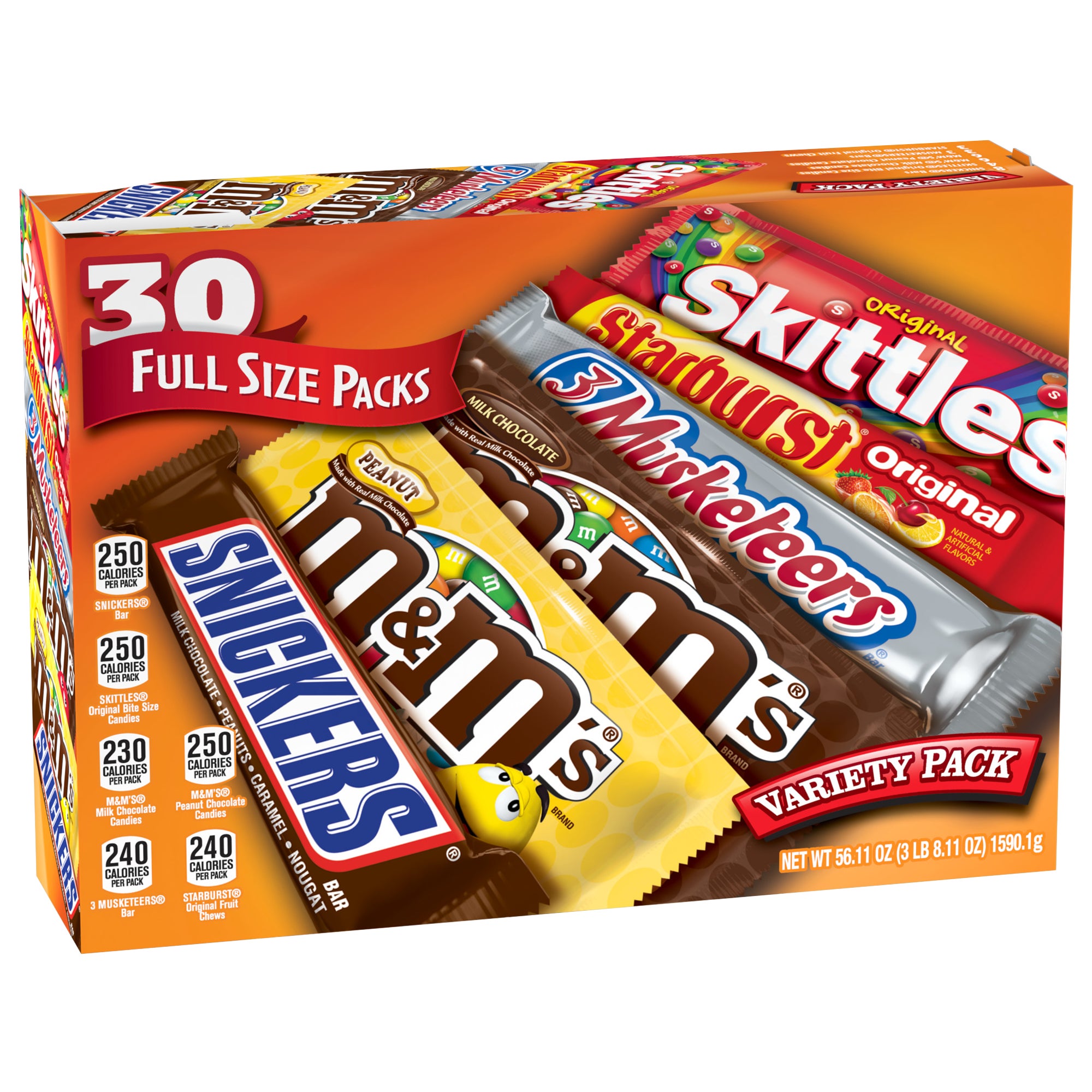 **Mars** Candy Bars, Full Size, Variety Pack, 30 ct