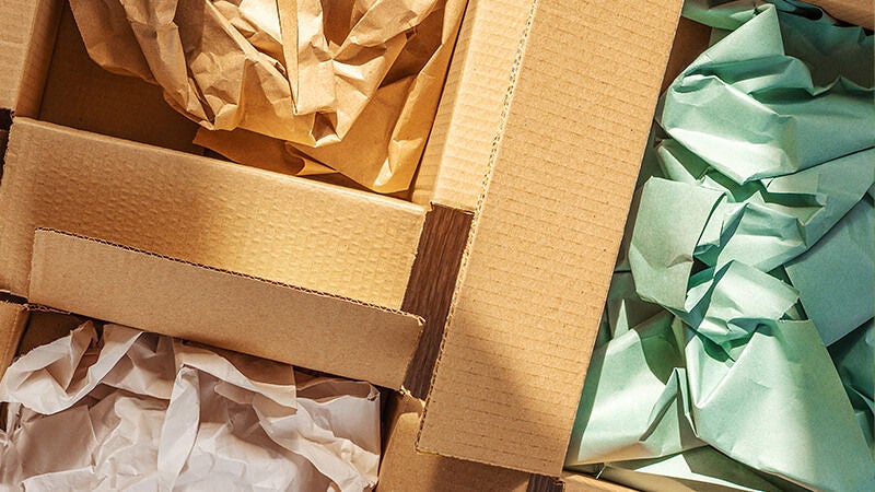 Recycle-ready cardboard boxes and paper packaging