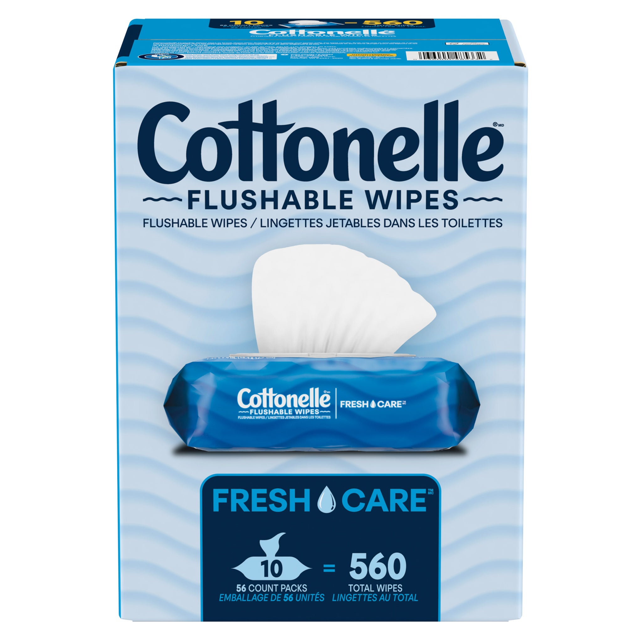**Cottonelle** Flushable Wipes, Fresh Care, 560 ct