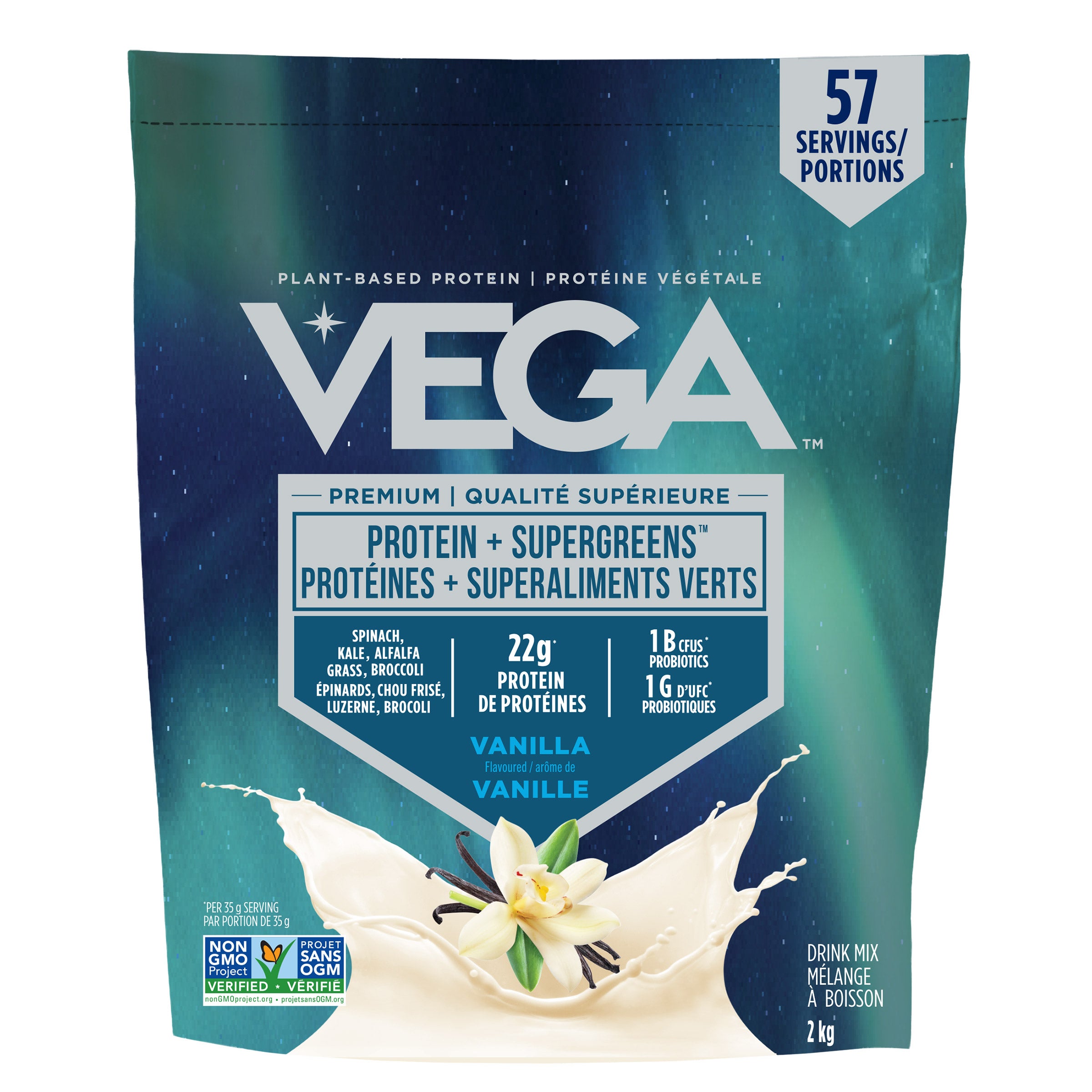 Poudre Protéines + superaliments verts à la vanille Vega
