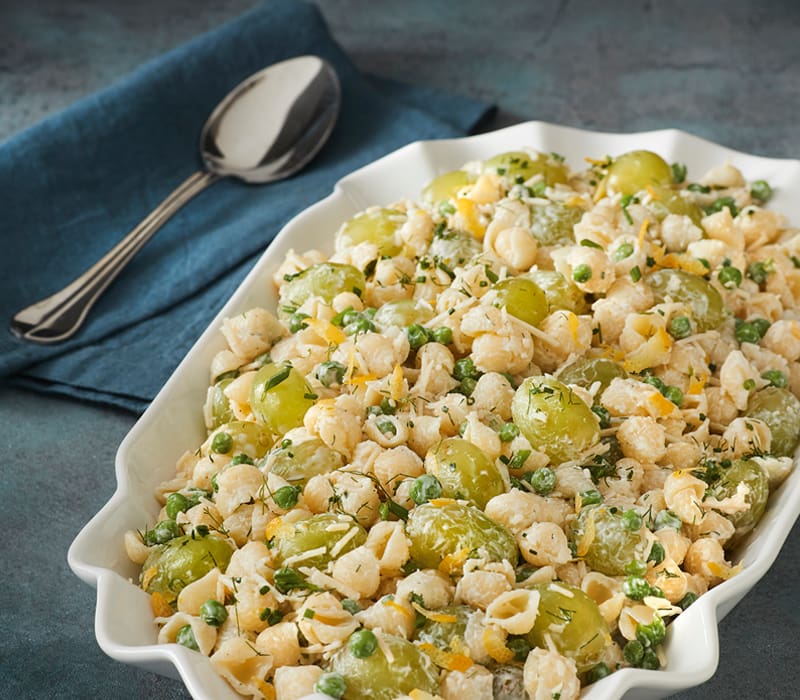 Creamy Pasta Salad with Grapes