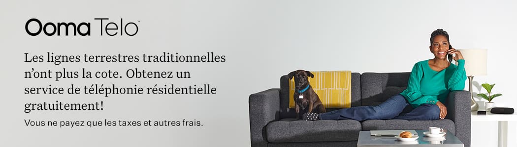 Ooma Telo. Les lignes terrestres n'ont plus la cote. Obtenez un service de téléphonie résidentielle gratuitement.