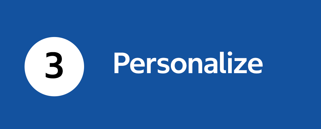 3. Personalize