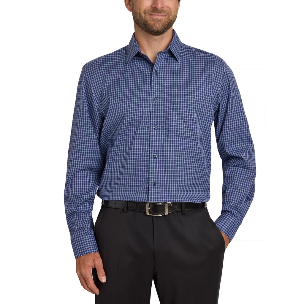 mens navy blue dress shirt Men's Oxford Button Down Navy/Blue Early fall calling Kirkland Signature Men's Traditional Fit