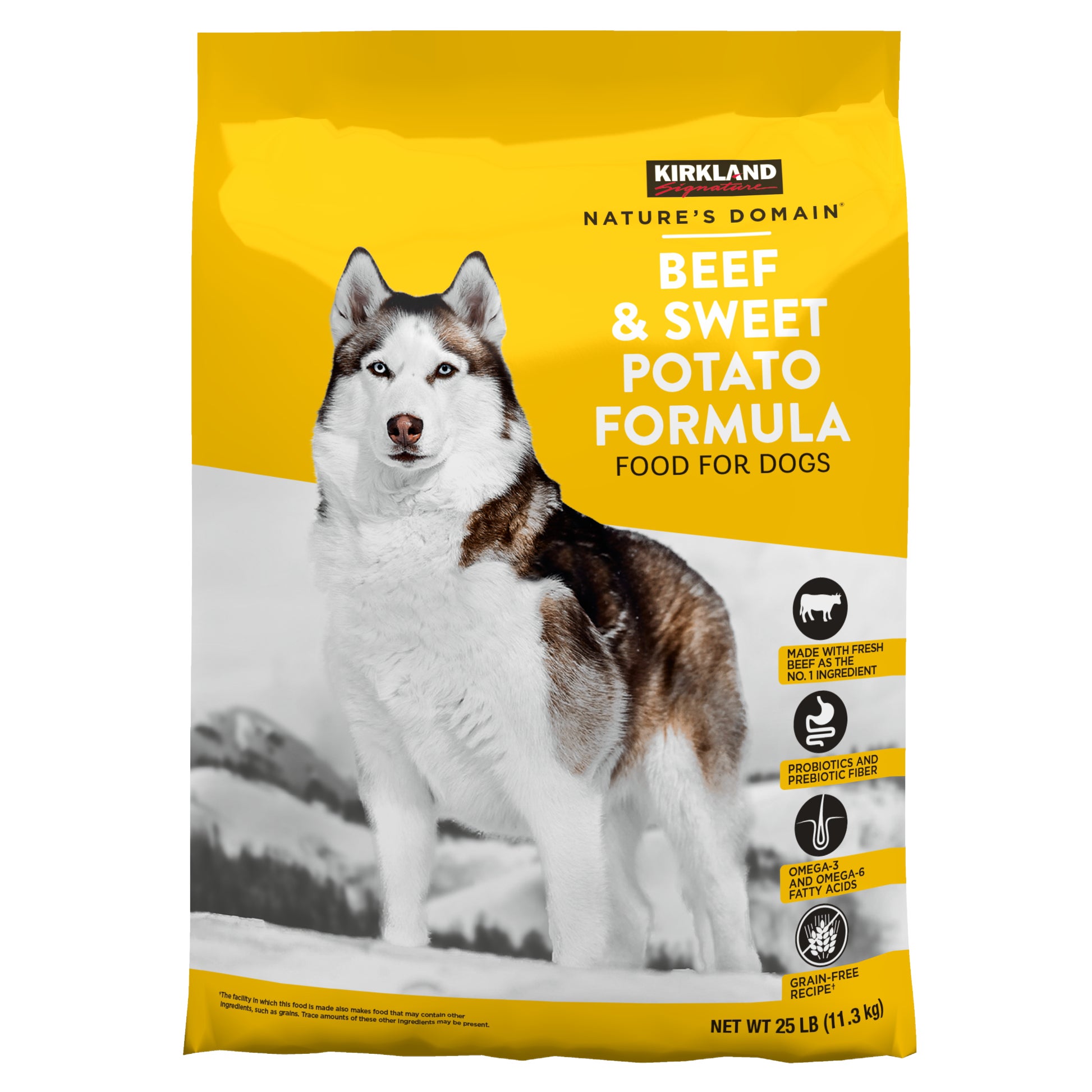 Kirkland Signature Nature's Domain Beef and Sweet Potato Dog Food, 25 lbs