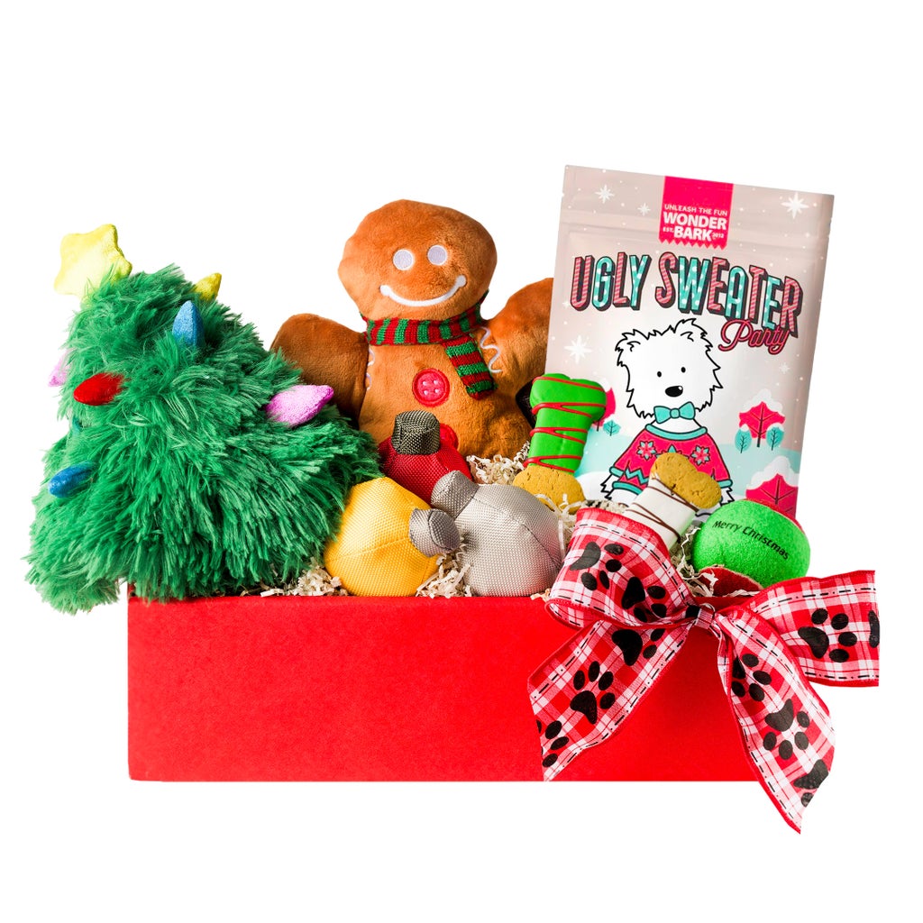 Cur Gift Lucca the Napa Dog Holiday Dog Gift Box, Toys and Treats | Costco