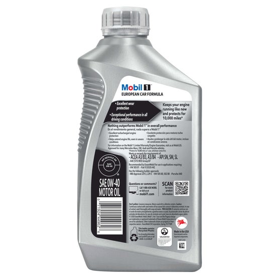 Mobil 1 0W-40 Full Synthetic Motor Oil, 1-Quart, 6-pack | Costco