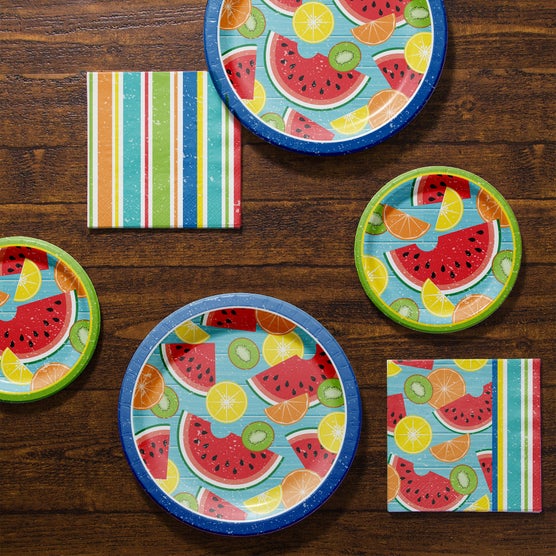Artstyle Paper Plate & Napkin Bundle, Watermelon Festival, 400