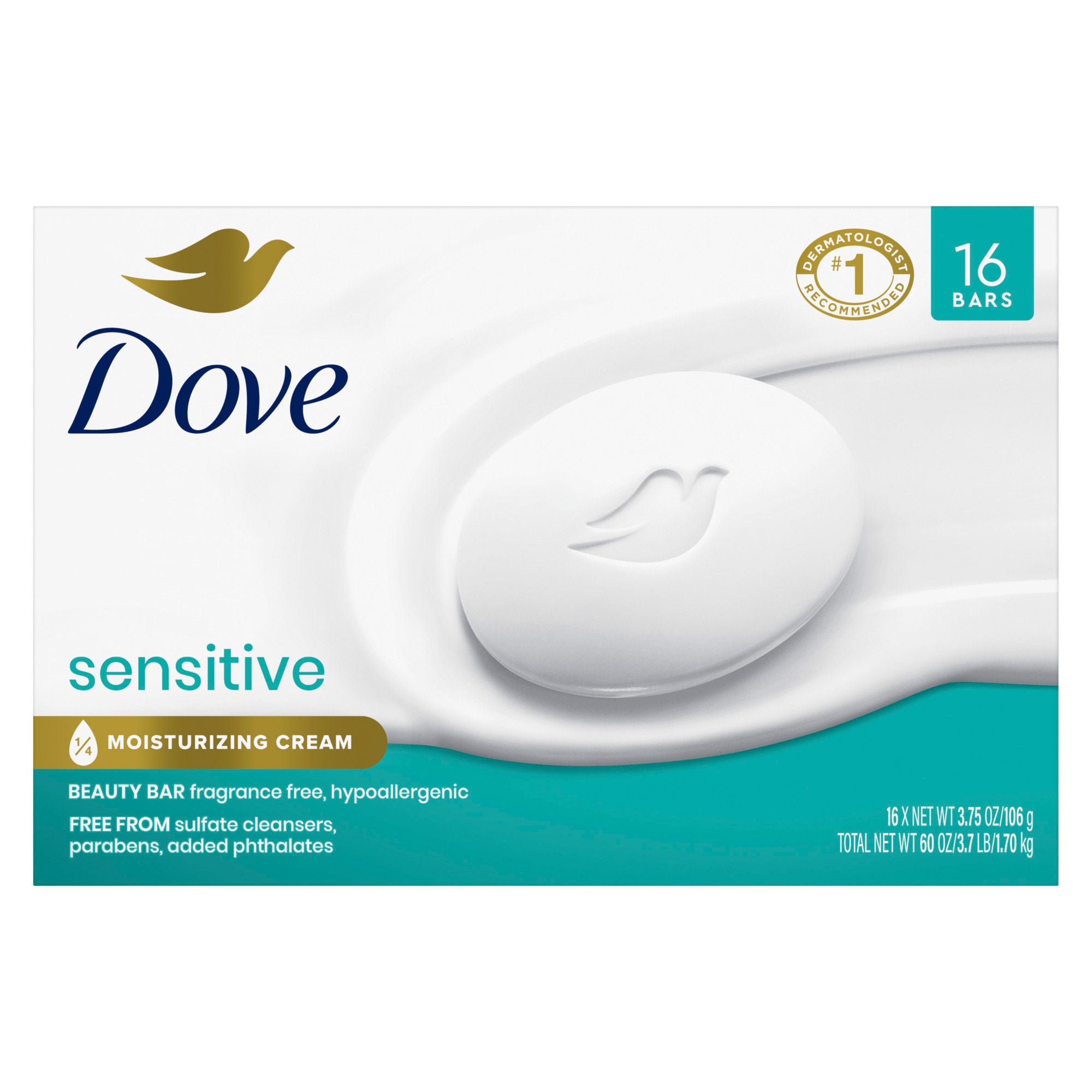 ペコちゃん1016専属 Rexona Dove 32本 bengbeng 17本 Dove Moisturizing Beauty Bar Soap Sensitive Skin, 3.75 oz, 16 Bars