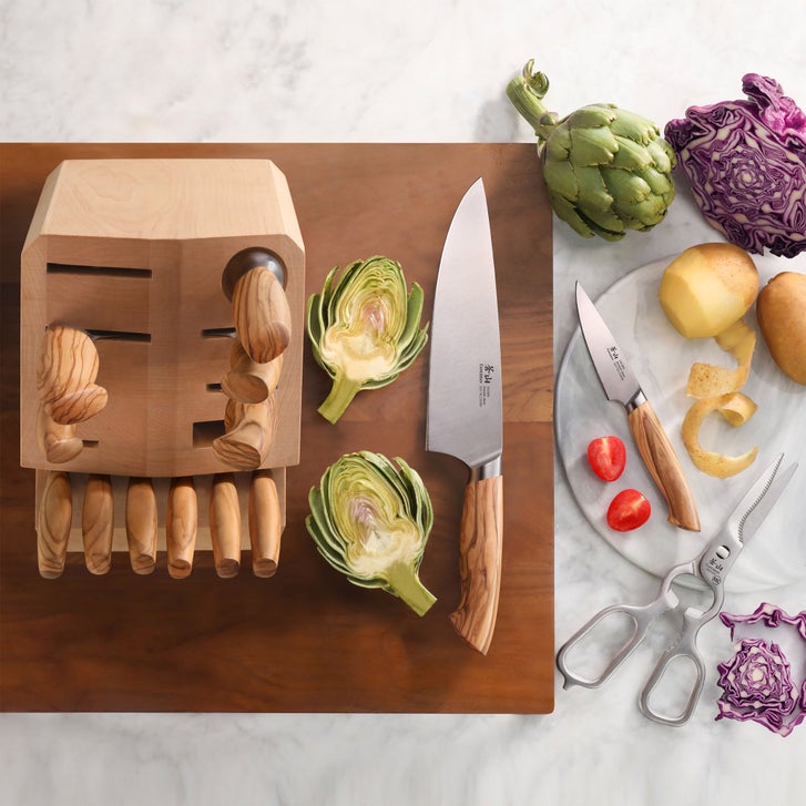 Cangshan OLIV Series Swedish Steel 15-Piece Knife Block Set, Maple