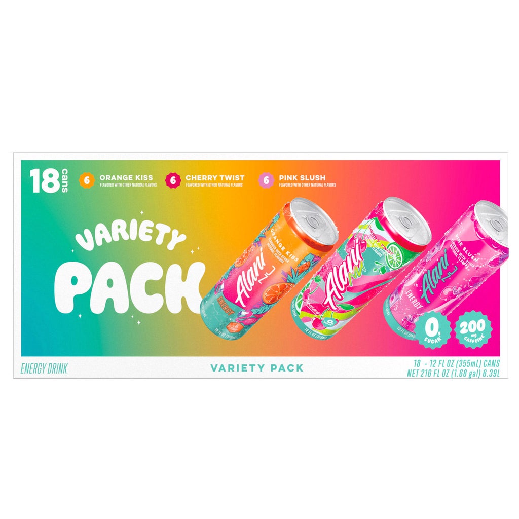 Alani Nu Energy Drink, Variety Pack, 12 fl oz, 18-count | Costco