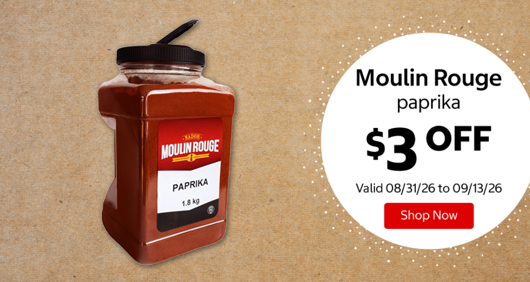 Moulin Rouge paprika $3 OFF Valid 08/31/26 to 09/13/26 Shop Now 