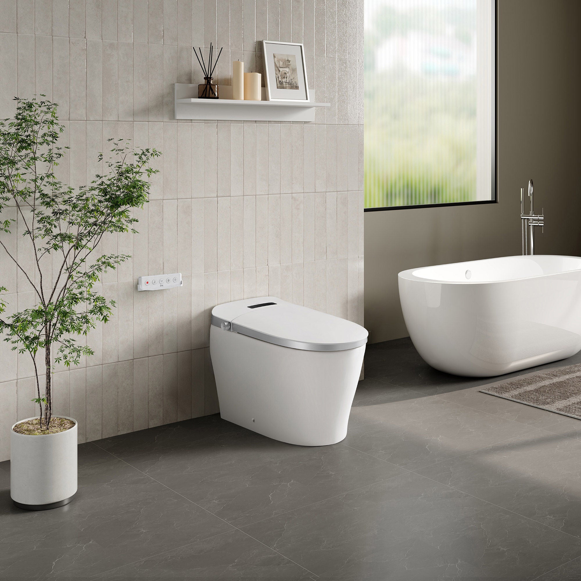 OVE Decors Monroe Dual-flush Hands-free Smart Bidet Toilet | Costco
