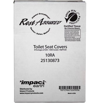 Rest Assured Toilet Seat Covers, Half Fold, 1000 ct