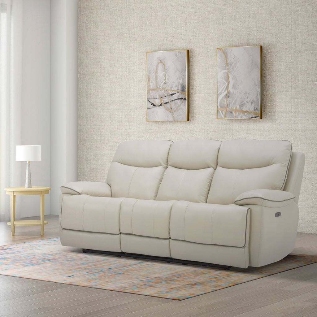Messina Leather Power Reclining Sofa with Power Headrests | Costco