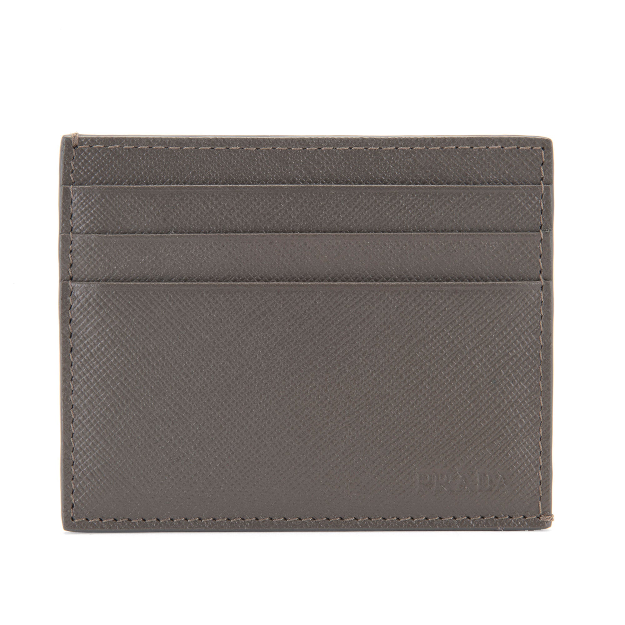 美品　PRADA グレー レザー 名刺入れ Prada Leather Card Holder, Argilla | Costco