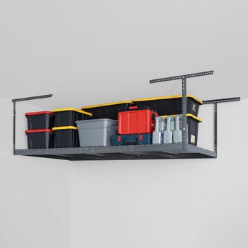 SafeRacks Super Duty 4 ft x 8 ft Overhead Garage Storage Rack and ...