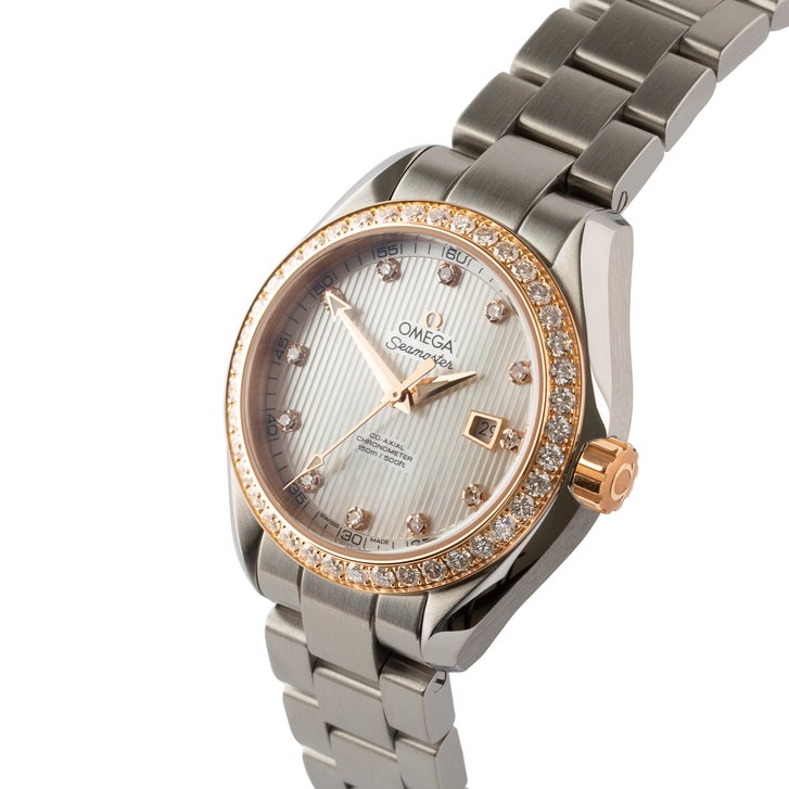 ジャンク　OMEGA Seamaster レディース 時計 Omega Seamaster Aqua Terra 18kt Gold & Stainless Steel Automatic