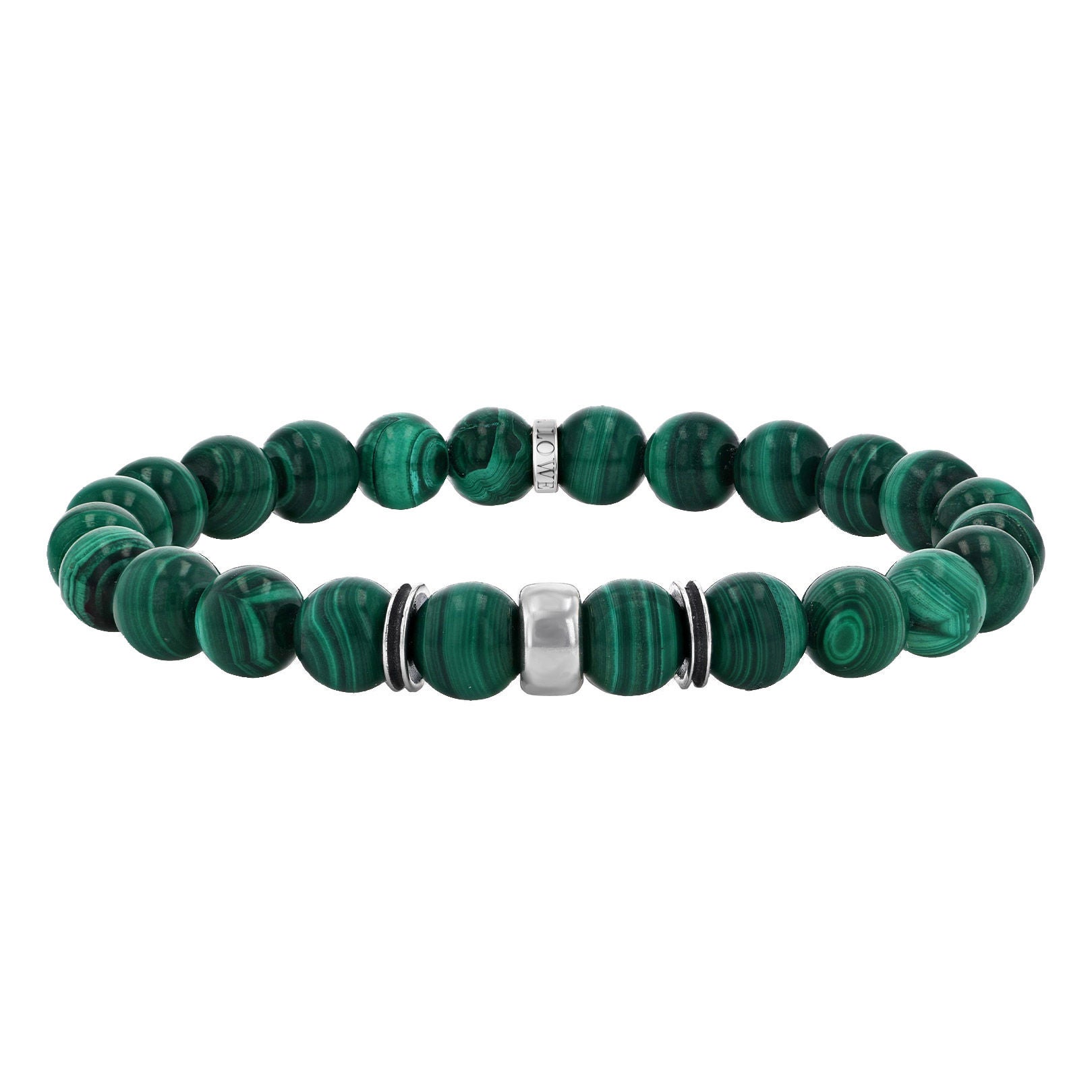 LOEWE ⭐︎メドウグリーンレザーブレスレット Mr. Lowe by Sheryl Lowe Malachite Beaded Bracelet with Sterling