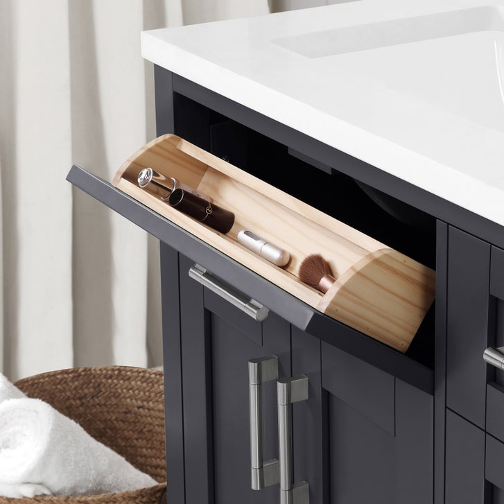 OVE Decors Parkway Bath Vanity w/ Quartz Top in Gray | Costco