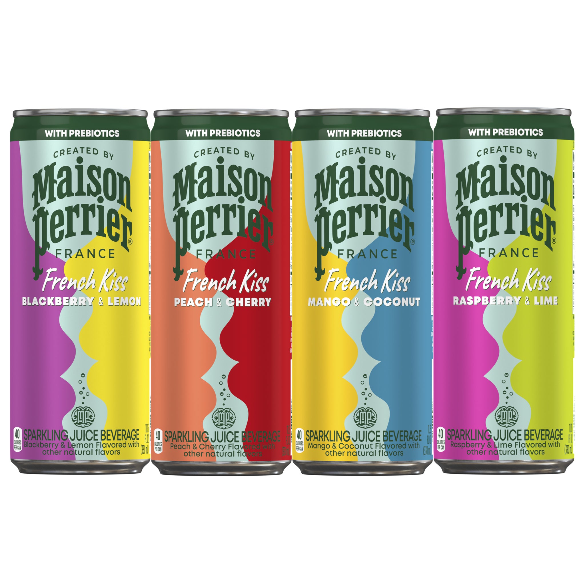 Maison Perrier French Kiss Sparkling Juice Beverage, Variety Pack, 11.15 fl oz, 20-count