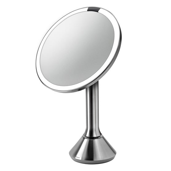 simplehuman 8” Round LED Sensor Mirror with 5x and 10x