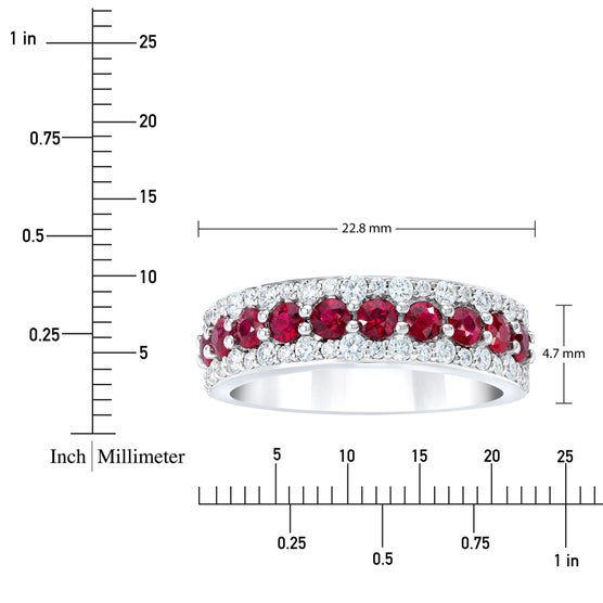 Ruby and Diamond 14kt White Gold Ring | Costco