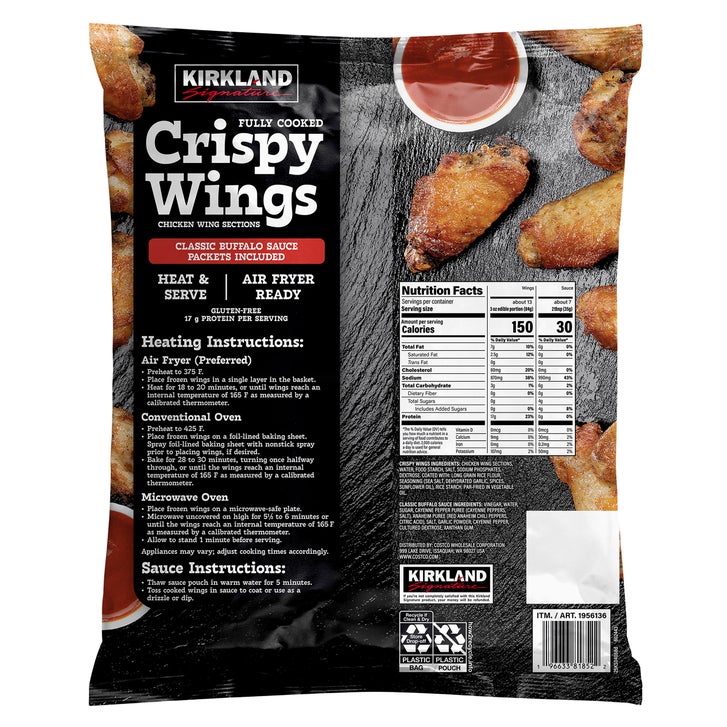 Kirkland Signature Crispy Wings with Classic Buffalo Sauce, 64 oz | Costco
