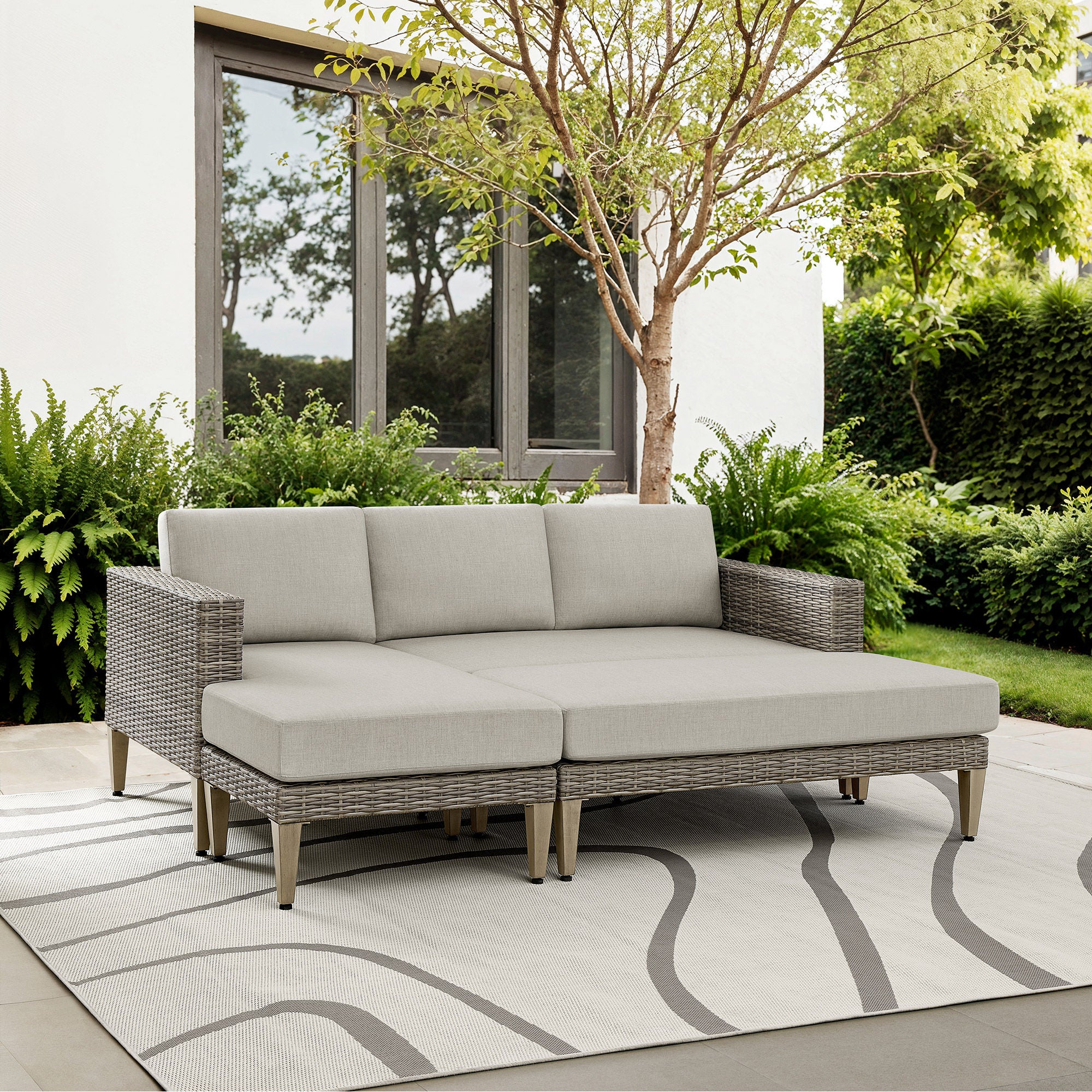 Thomasville Mira 3-piece Outdoor Patio Reversible Sectional | Costco